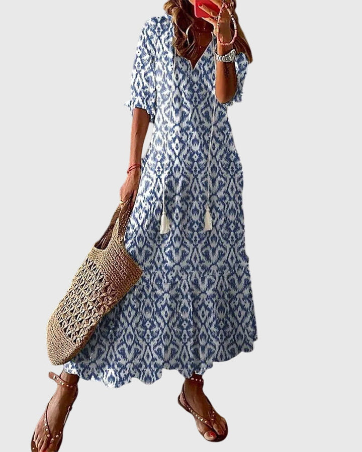 Amalia | Charmante Dames Boho Vintage Jurk