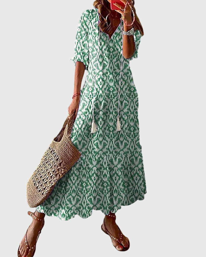 Amalia | Charmante Dames Boho Vintage Jurk