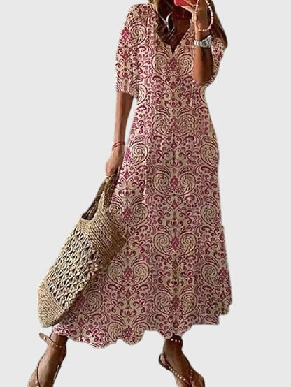Amalia | Charmante Dames Boho Vintage Jurk
