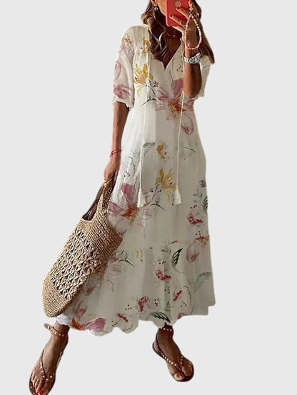 Amalia | Charmante Dames Boho Vintage Jurk
