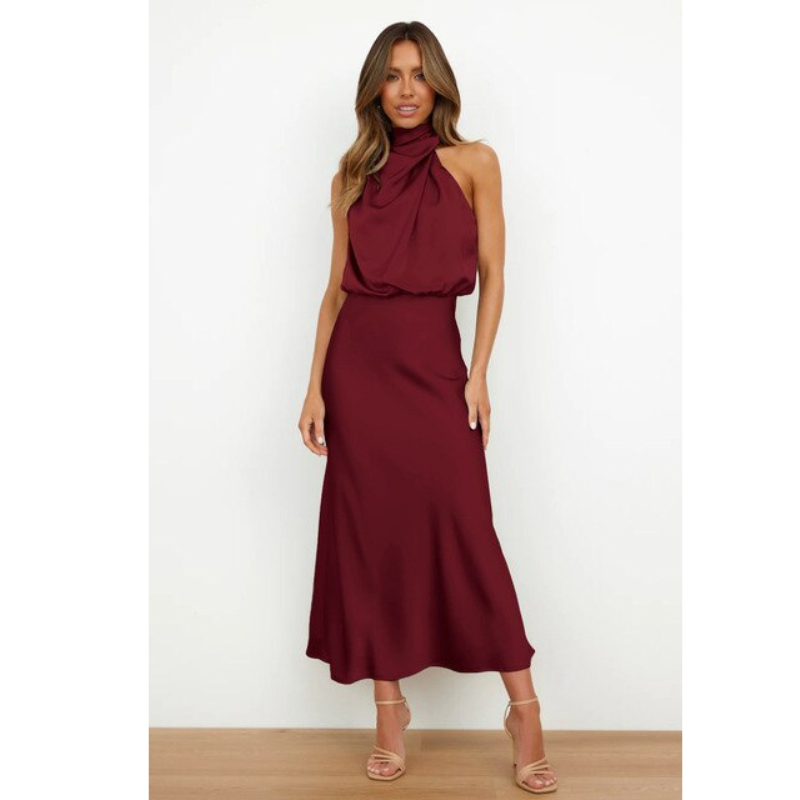Amara | Stijlvolle Dames Midi Halterjurk