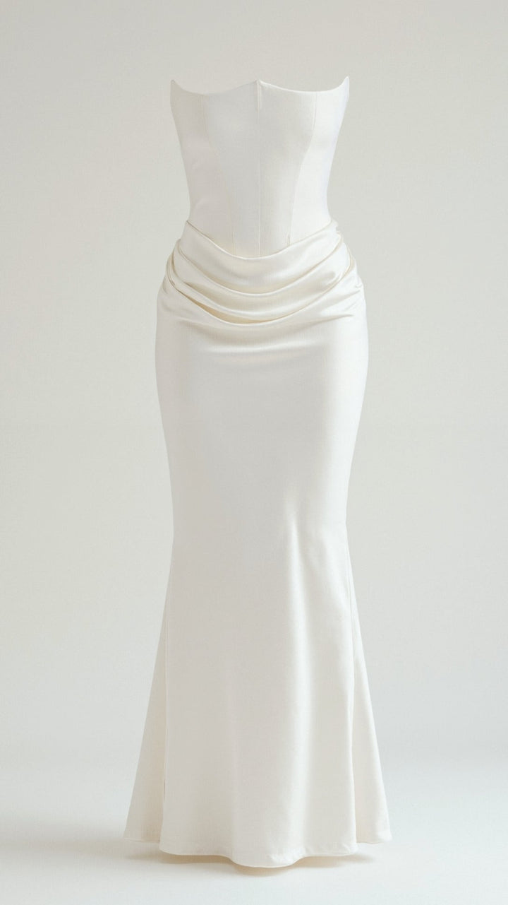 Amaryllis | Dames Column Maxi Jurk voor Bruiloftsgasten