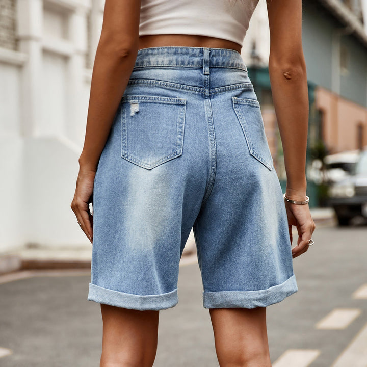 Aniek | Relaxte Dames Denim Korte Broek Zomer