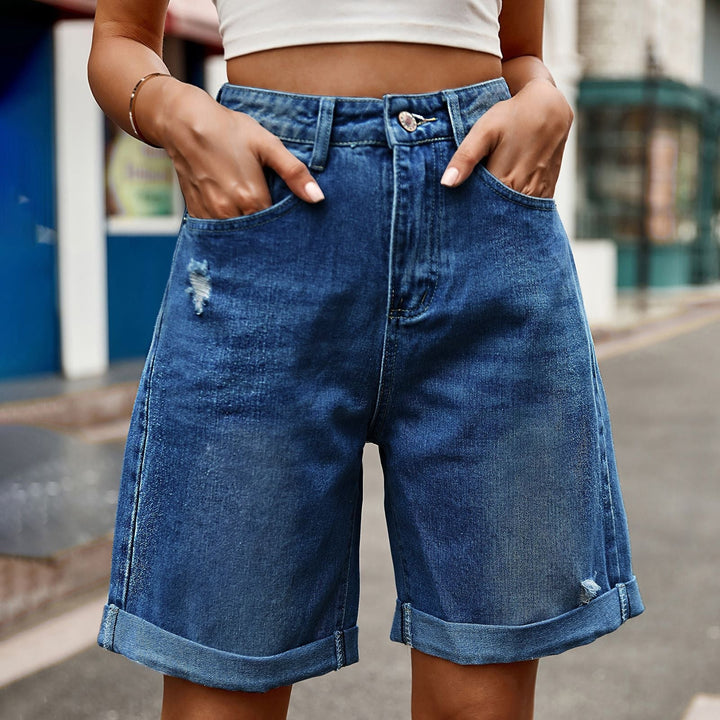 Aniek | Relaxte Dames Denim Korte Broek Zomer