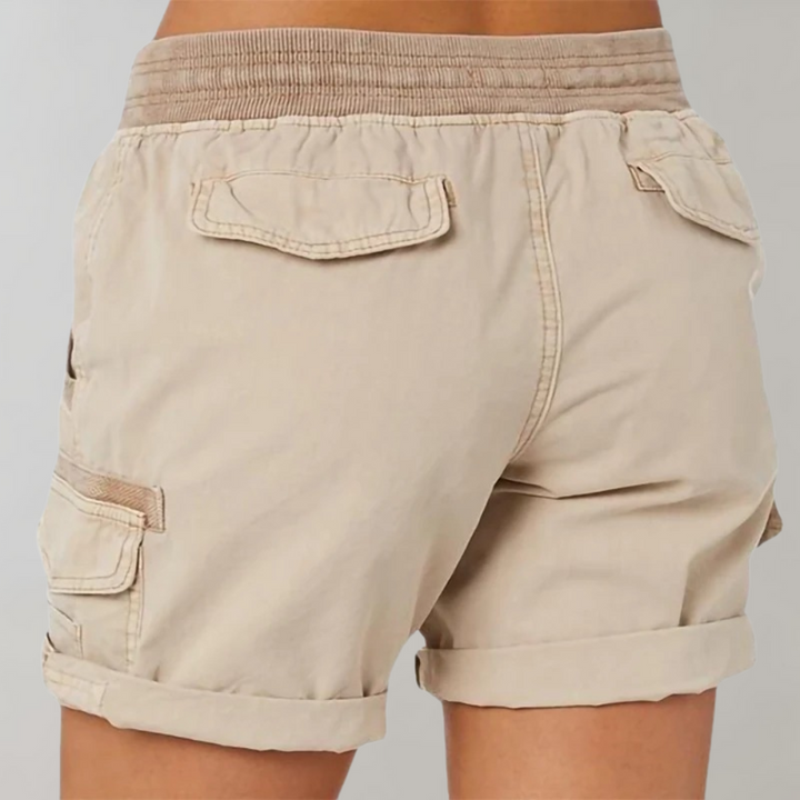 Clarice | Trendy Dames Hoge Taille Cargoshort Korte Broek