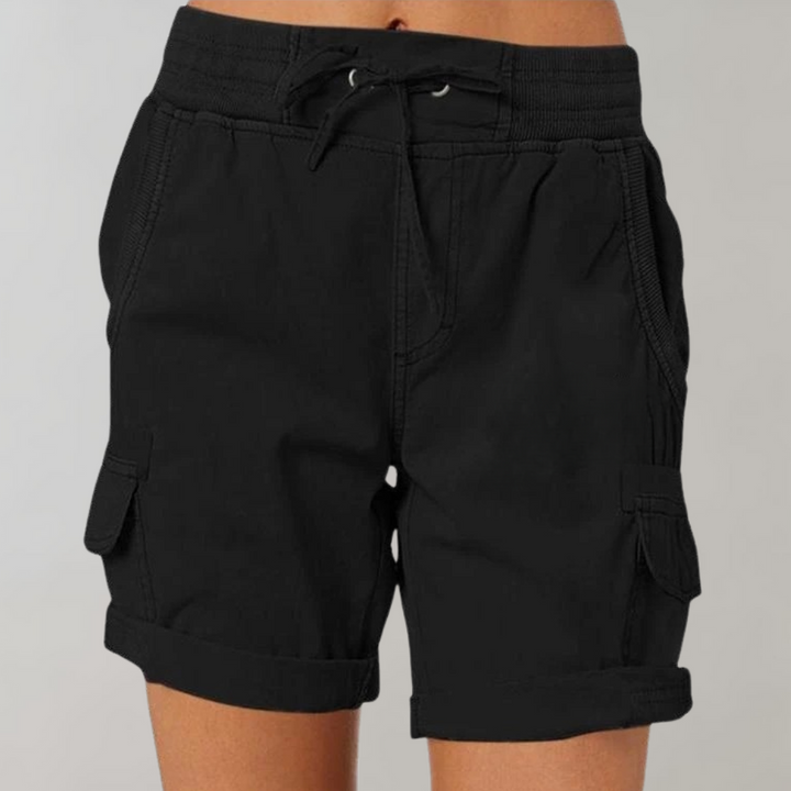 Clarice | Trendy Dames Hoge Taille Cargoshort Korte Broek