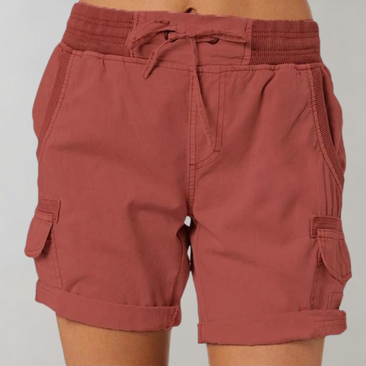 Clarice | Trendy Dames Hoge Taille Cargoshort Korte Broek
