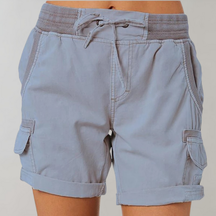 Clarice | Trendy Dames Hoge Taille Cargoshort Korte Broek