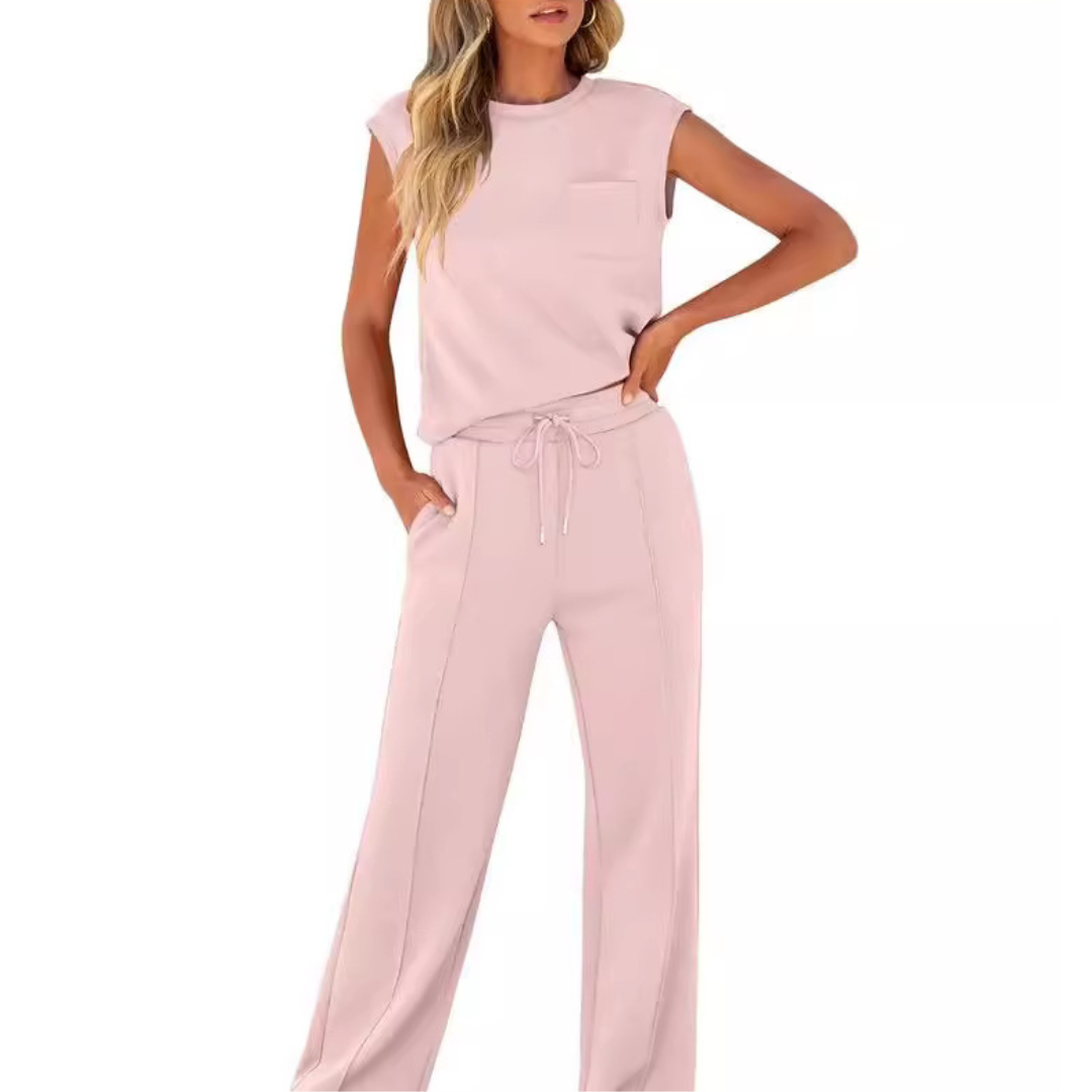 Elena | Dames Co Ord Set Lounge Broek Mouwloos