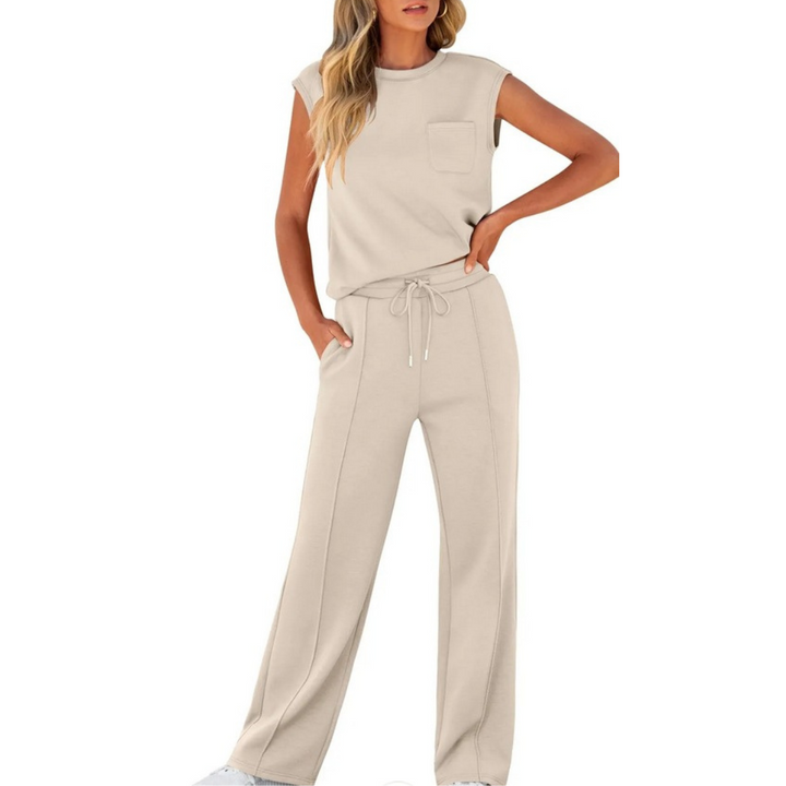 Elena | Dames Co Ord Set Lounge Broek Mouwloos
