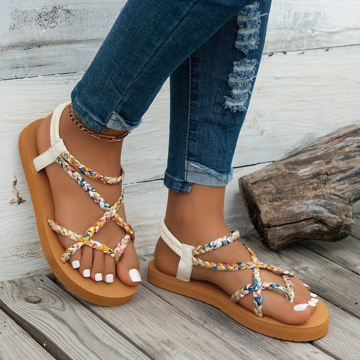 Evi | Dames Sandalen Boho Platte Hak Zomer