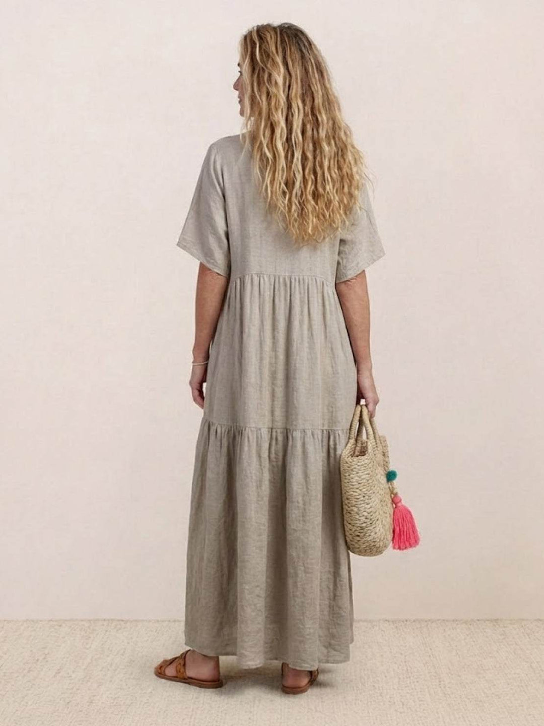 Fenna | Dames Maxi Jurk Boho Zomer Loose Fit Casual