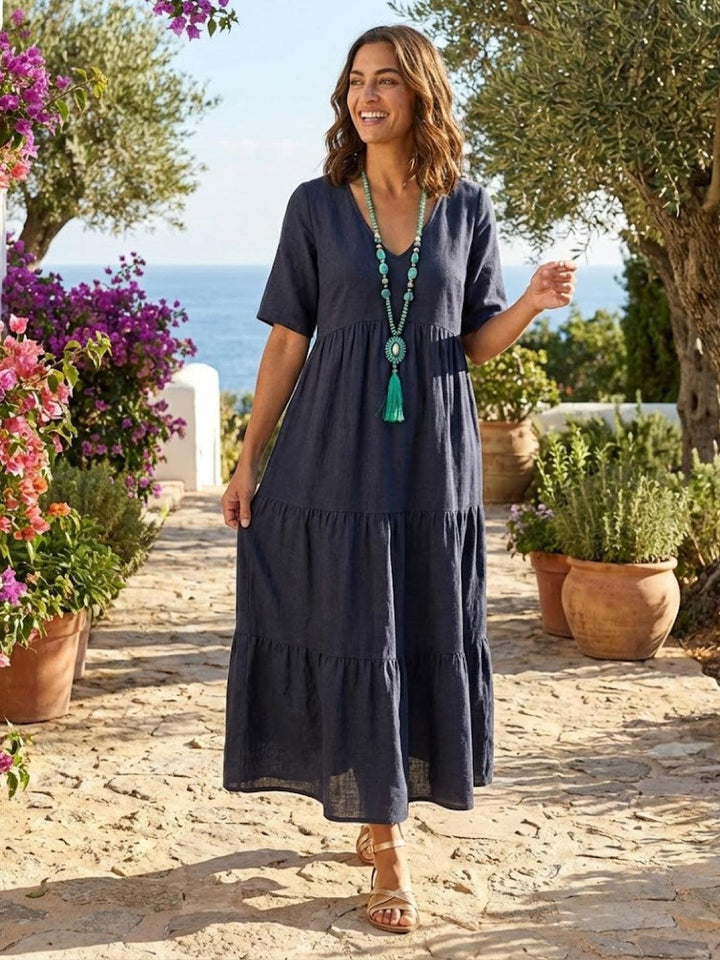 Fenna | Dames Maxi Jurk Boho Zomer Loose Fit Casual