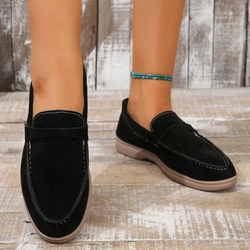 Fleur | Dames Elegante Suède Loafers Instap Comfortabel
