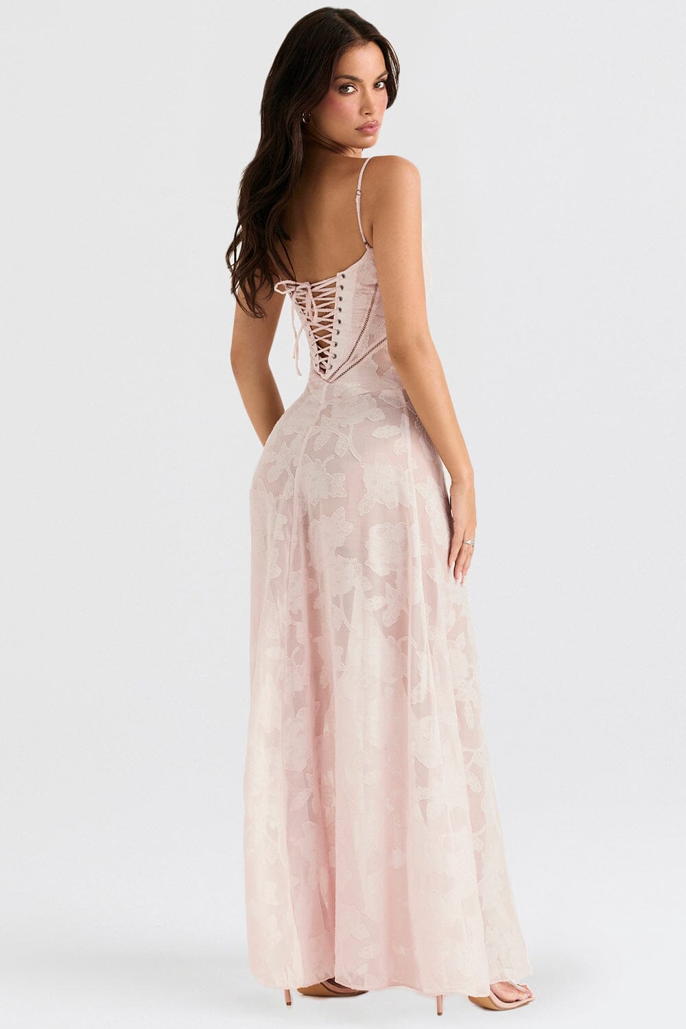 Gisara | Elegante Dames Maxi Jurk met Vloeiend Silhouet en Taille-accent