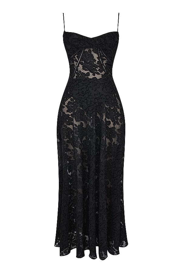 Gisara | Elegante Dames Maxi Jurk met Vloeiend Silhouet en Taille-accent