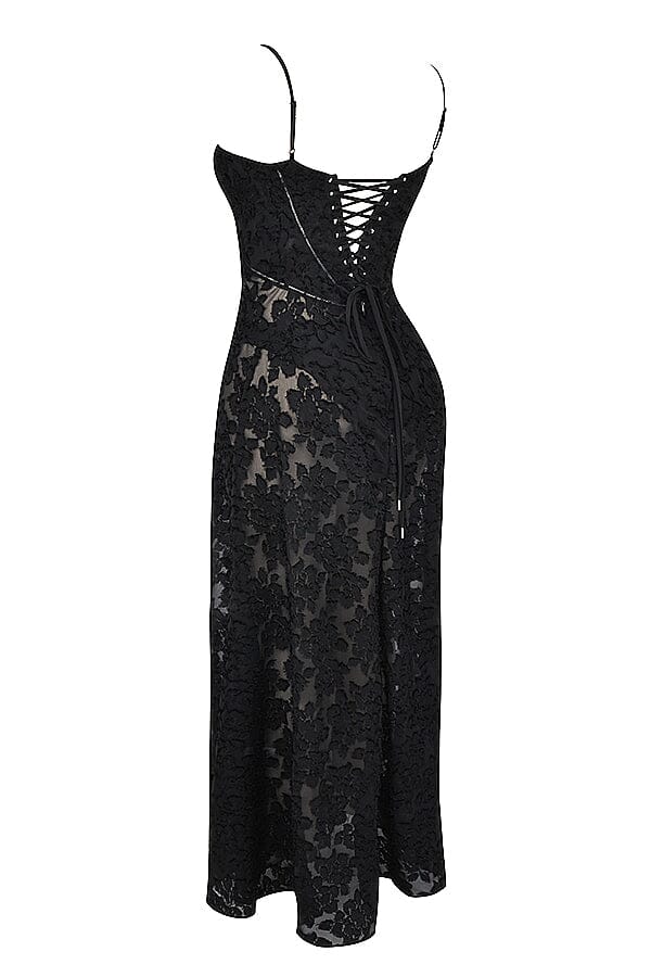 Gisara | Elegante Dames Maxi Jurk met Vloeiend Silhouet en Taille-accent
