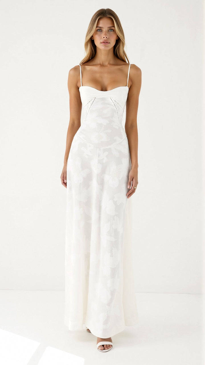 Hilaria | Elegante Dames Slip Maxi Jurk voor Bruiloftsgasten