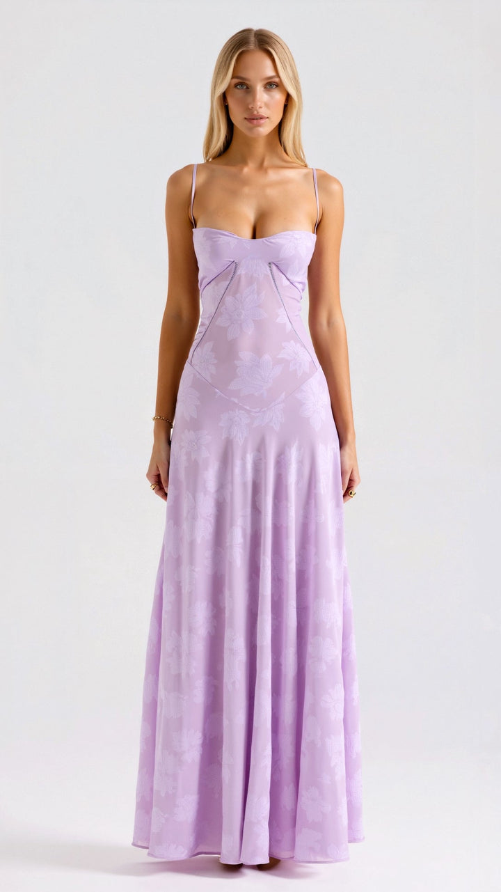 Hilaria | Elegante Dames Slip Maxi Jurk voor Bruiloftsgasten