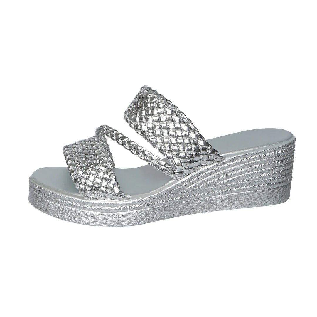 Ines | Dames Sleehakken Sandalen Platform Gevlochten Instapper Zomer