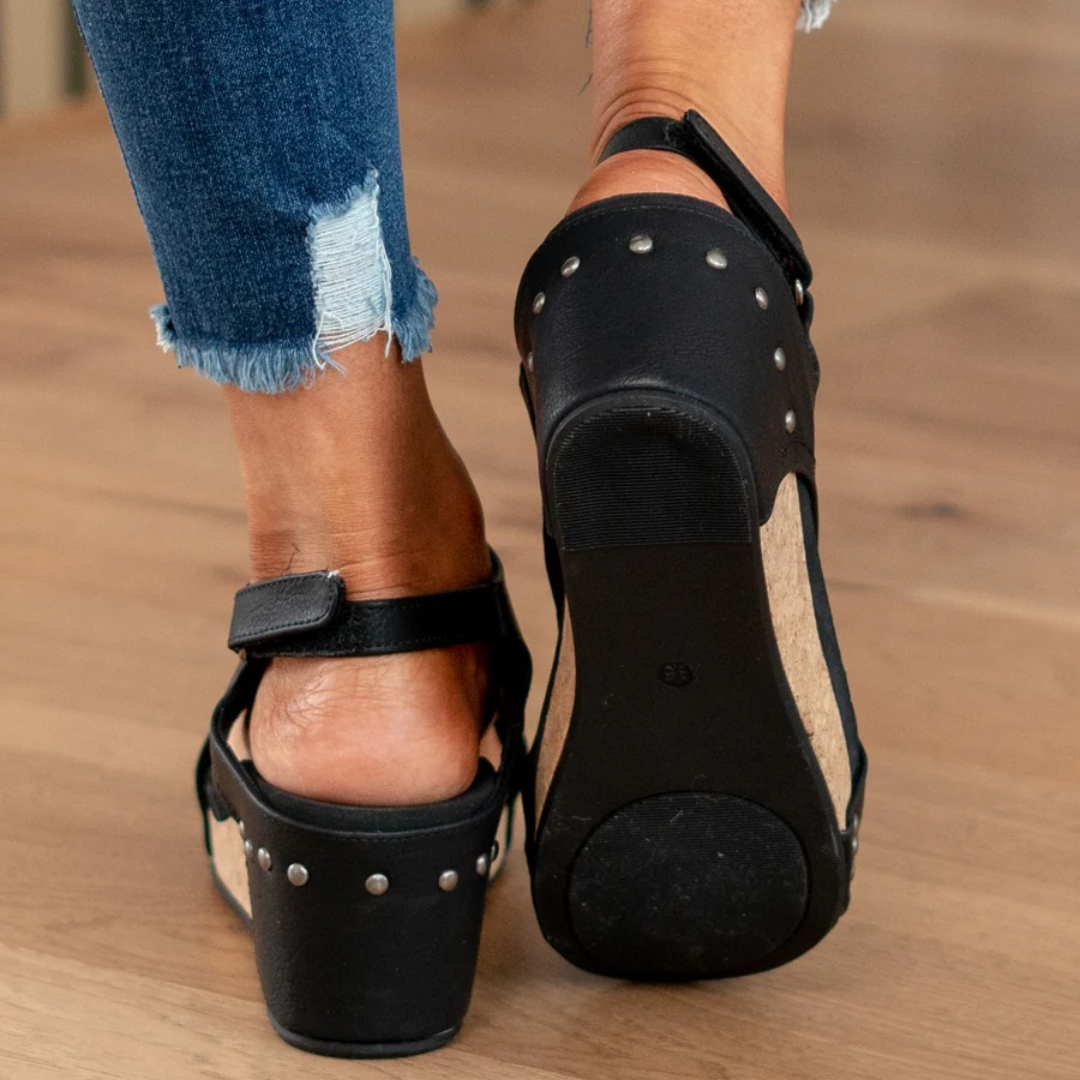 Jasmijn | Dames Elegante Suède Sleehak Zomer Sandalen