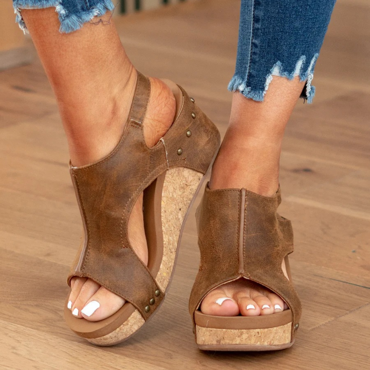 Jasmijn | Dames Elegante Suède Sleehak Zomer Sandalen
