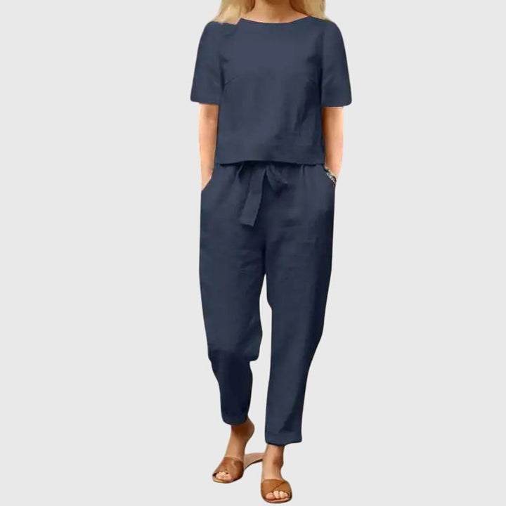 Lana | Dames Co Ords Set Ontspannen Snit Zomer Linnen Look