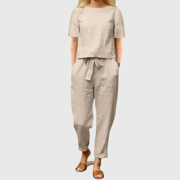 Lana | Dames Co Ords Set Ontspannen Snit Zomer Linnen Look