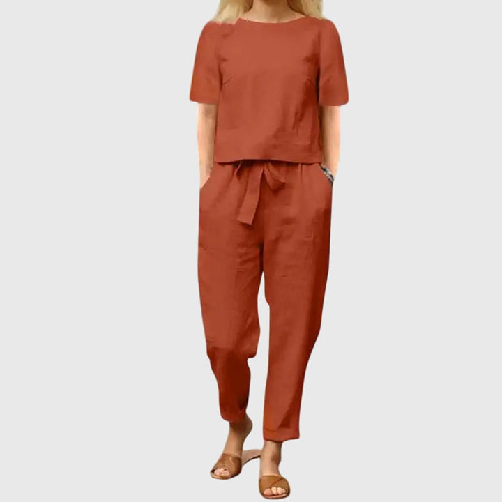 Lana | Dames Co Ords Set Ontspannen Snit Zomer Linnen Look