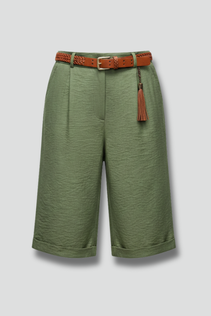 Lieke | Elegante Dames Shorts Met Hoge Taille En Omslag