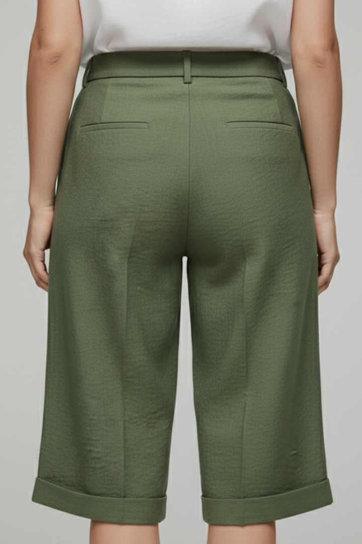 Lieke | Elegante Dames Shorts Met Hoge Taille En Omslag
