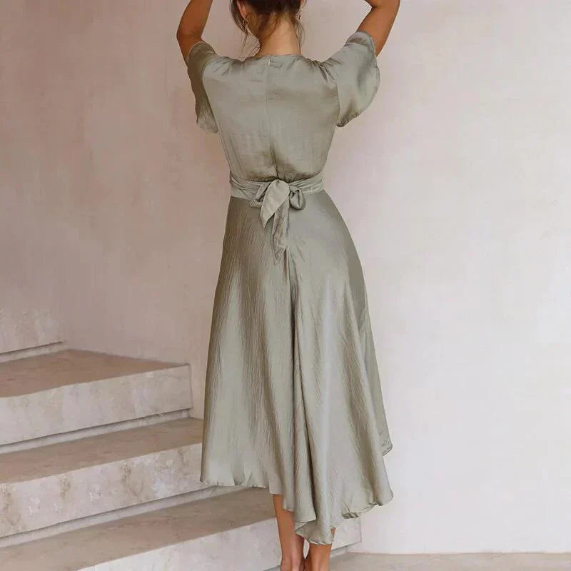 Liora | Elegante Dames Maxi Vintage Jurk met Vloeiend Silhouet