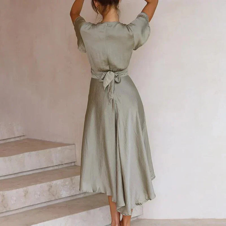 Liora | Elegante Dames Maxi Vintage Jurk met Vloeiend Silhouet