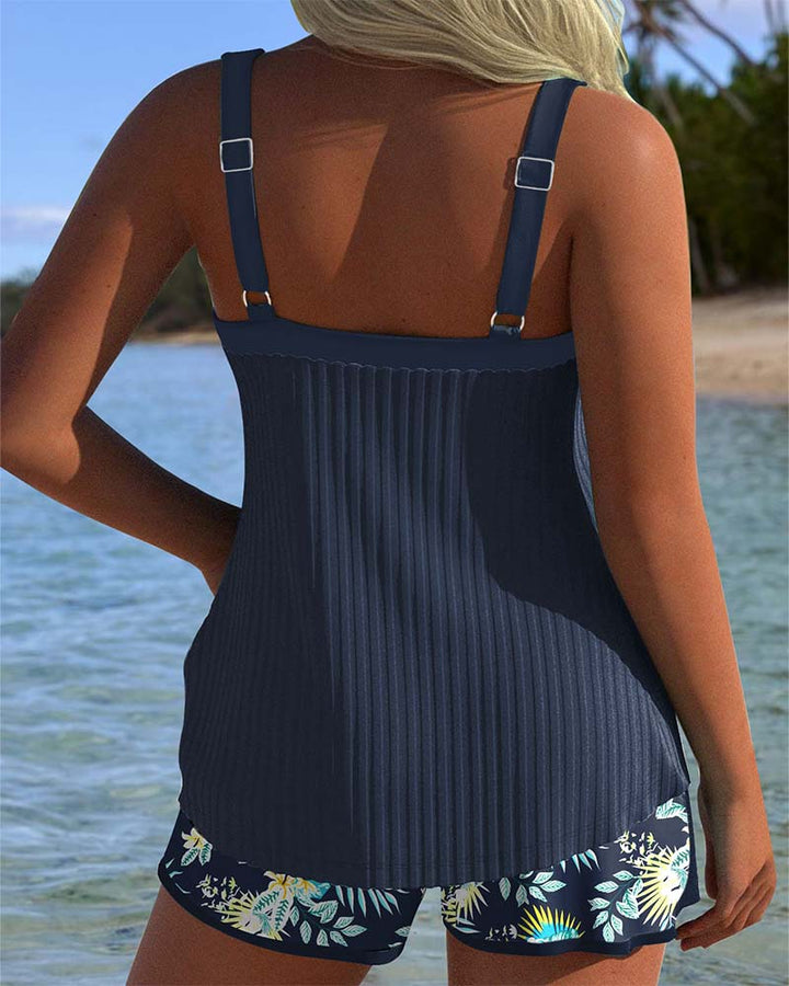 Mare | Tankini Wijde Ribbel Koord Tropisch Strand