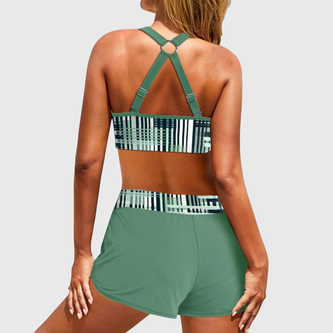 Marell | Dames Geribbelde Bikini Hoge Taille Zomer