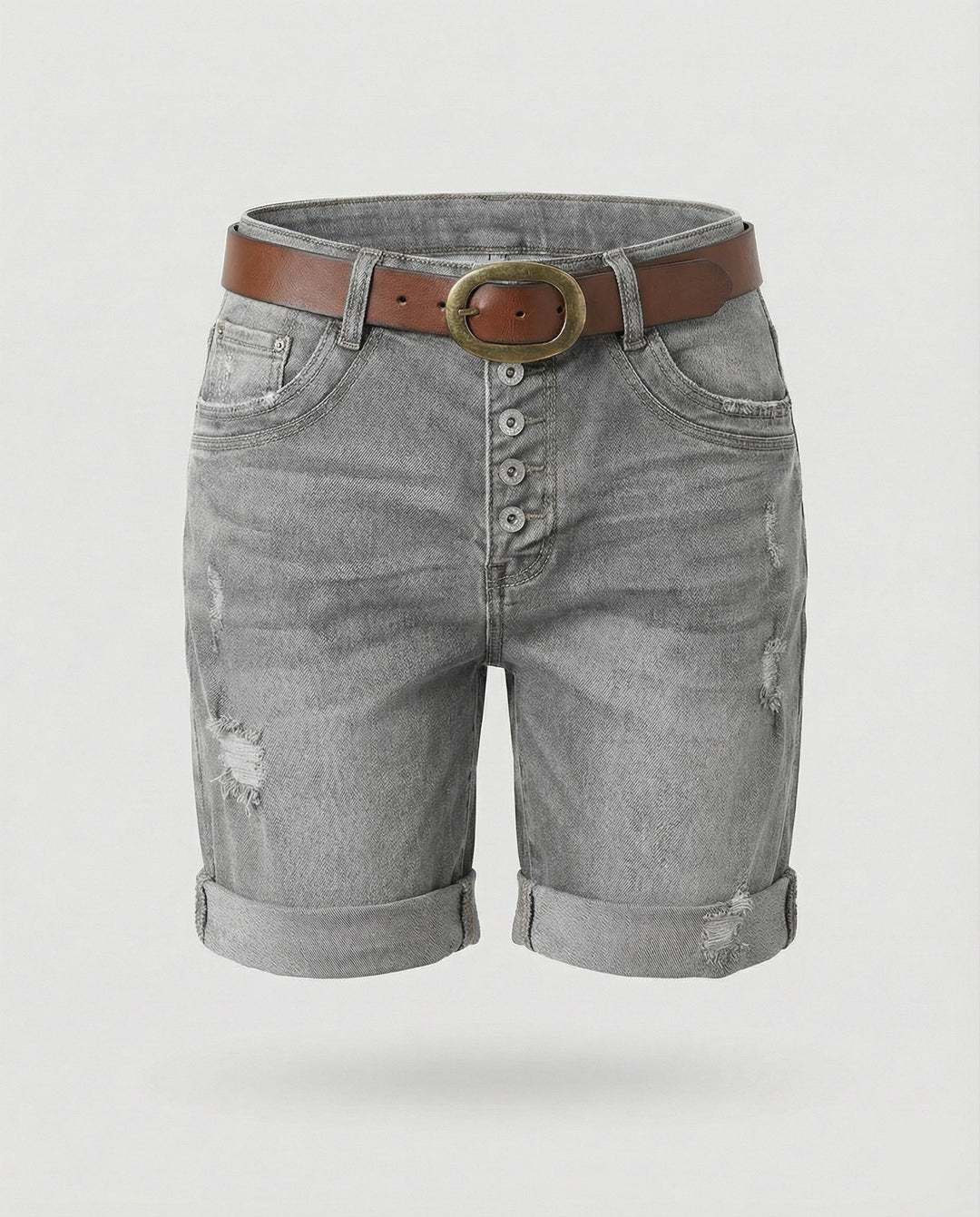 Marlies | Dames Korte Broek Gescheurde Denim