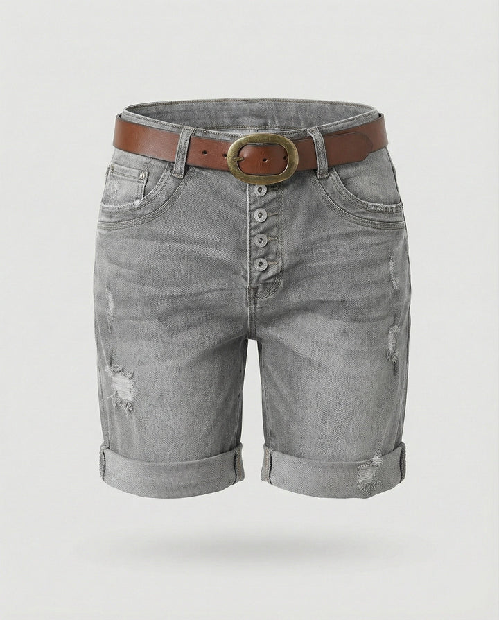 Marlies | Dames Korte Broek Gescheurde Denim