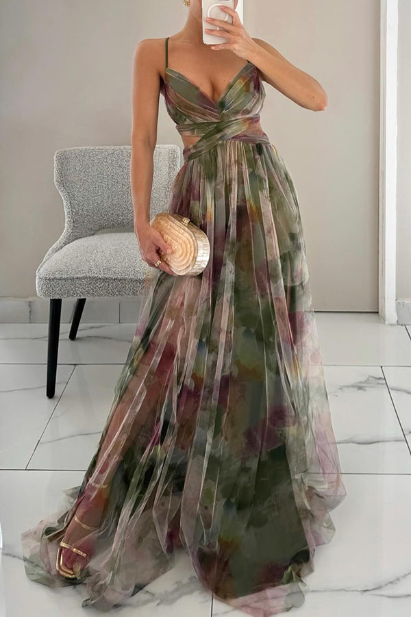 Mylène | Elegante Dames Maxi Bloemen Zomerjurk