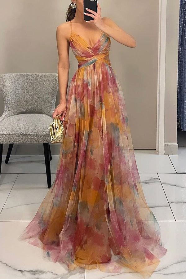 Mylène | Elegante Dames Maxi Bloemen Zomerjurk