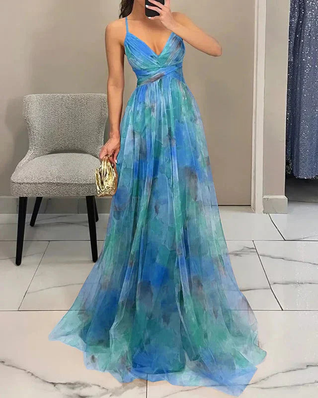 Mylène | Elegante Dames Maxi Bloemen Zomerjurk
