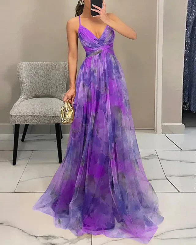 Mylène | Elegante Dames Maxi Bloemen Zomerjurk