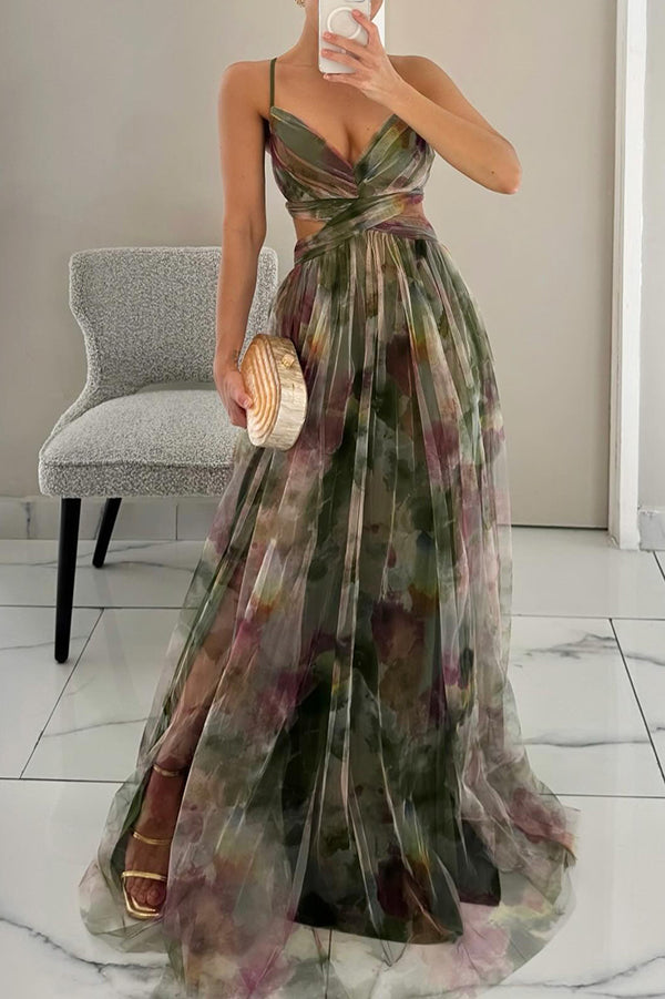 Mylène | Elegante Dames Maxi Bloemen Zomerjurk