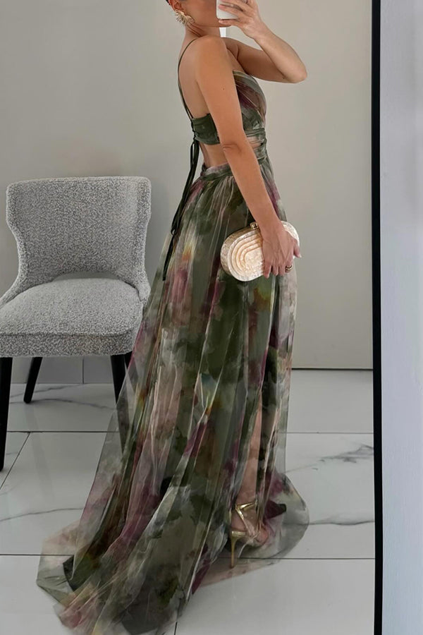 Mylène | Elegante Dames Maxi Bloemen Zomerjurk