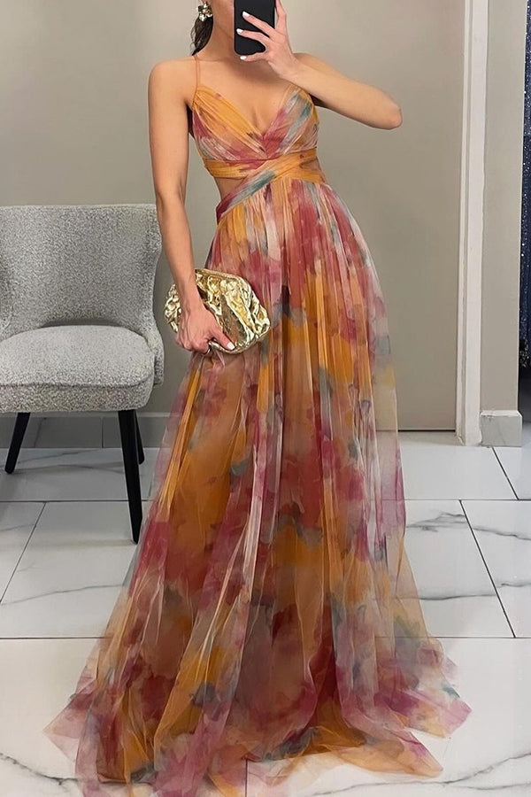 Mylène | Elegante Dames Maxi Bloemen Zomerjurk