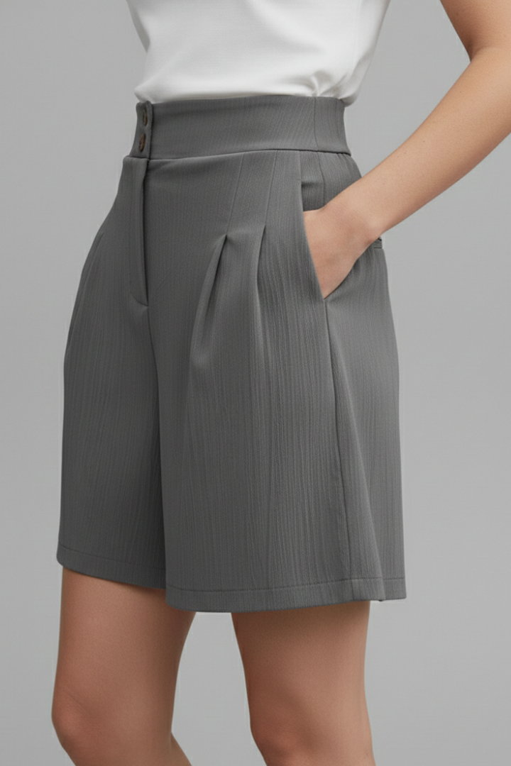 Noortje | Stijlvolle Damesshort Met Wijde Pijpen En Hoge Taille