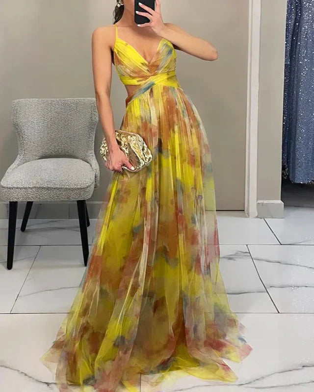 Olivia | Elegante Dames Bloemen Maxi Jurk