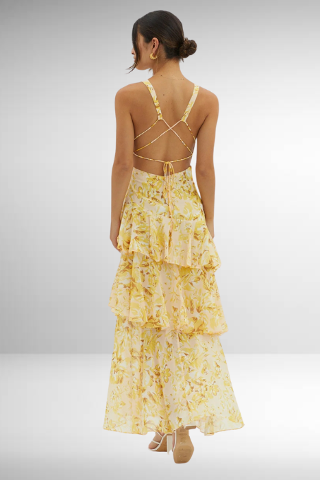 Othella | Elegante Dames V-Hals Chiffon Maxi Jurk