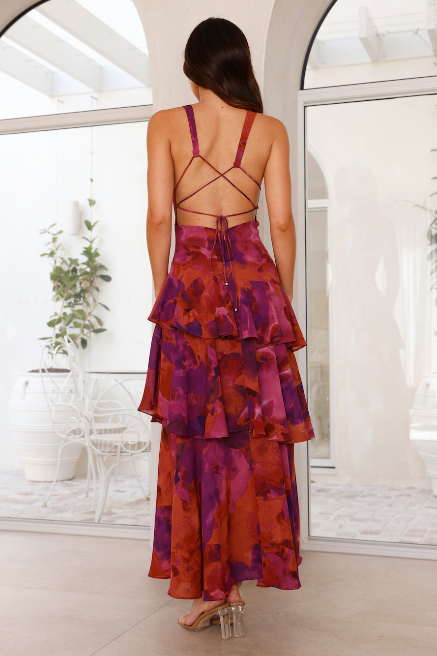 Othella | Elegante Dames V-Hals Chiffon Maxi Jurk