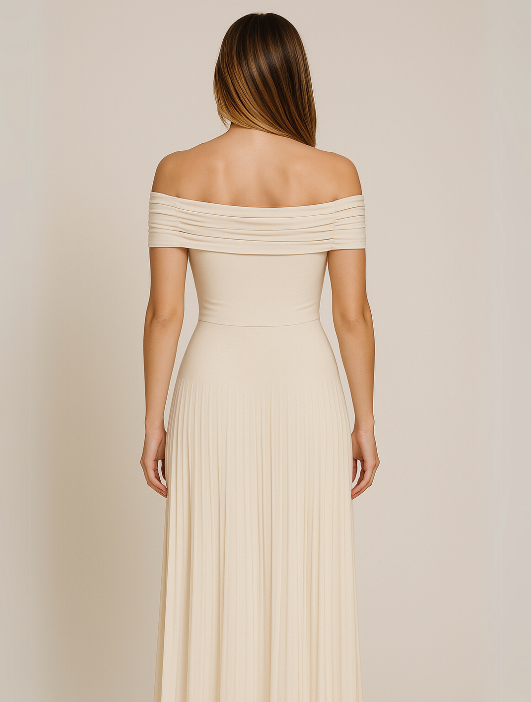 Tessa | Dames Geplooide Maxi-jurk Bruiloft Gast