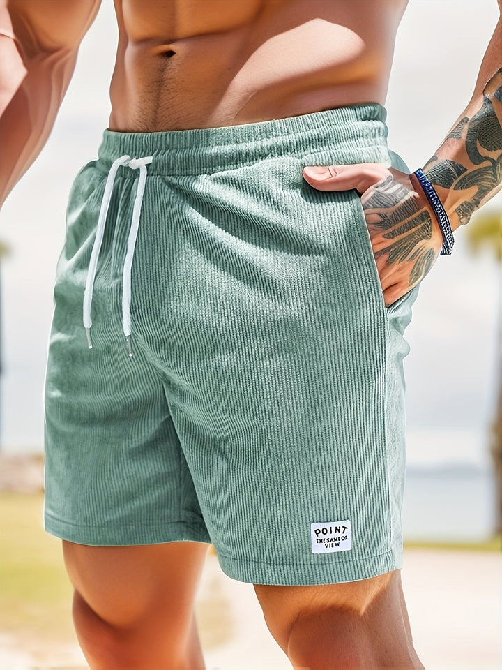 Thijs | Heren Zomer Corduroy Korte Broek Shorts Trekkoord